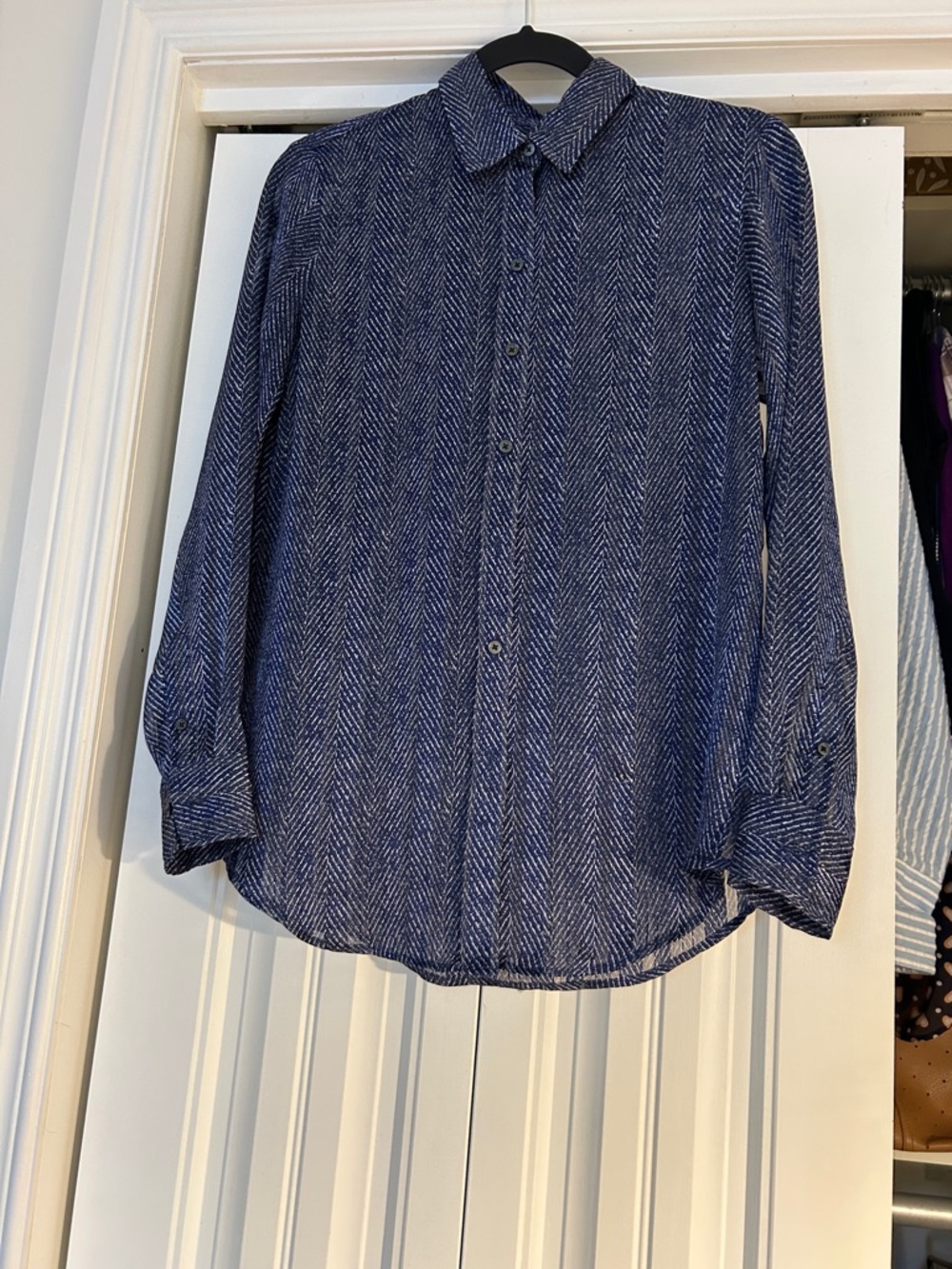 Banana Republic Blue Chevron Shirt